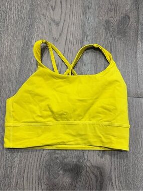 Lululemon Energy Bra Long Line *yellow
